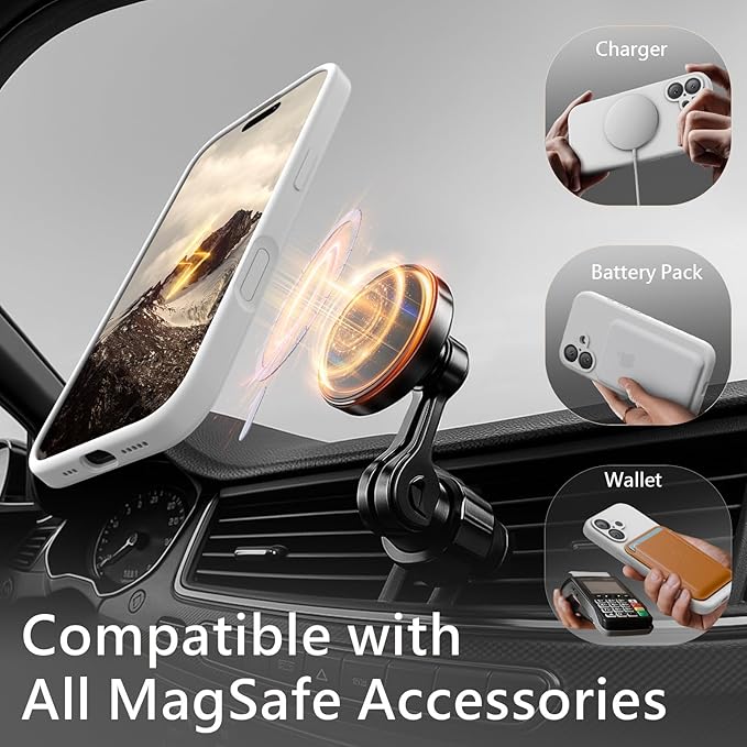 FireNova Magnetic for iPhone 17 Case, Compatible with MagSafe, [Integrated Silicone Camera Control Button] [Camera Protection] Anti-Scratch Microfiber Lining Phone Case, 6.3", White