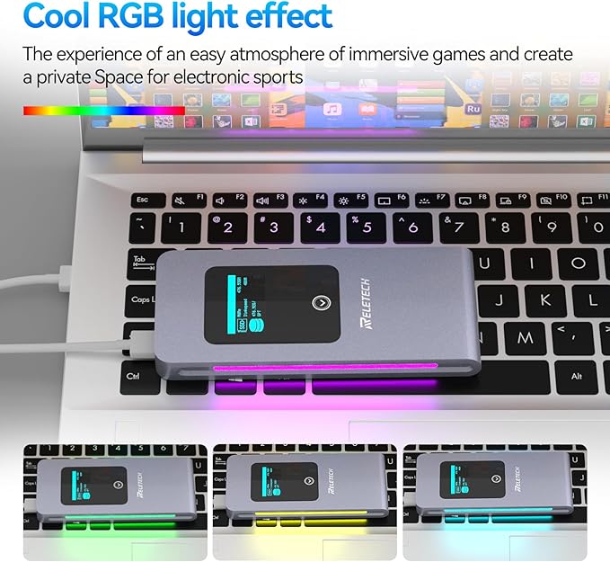 M.2 SSD Enclosure Portable USB3.2 Type-C 10Gps Hard Drive case, Supports NVMe/SATA Two protocols, Suitable for MacBook Enclosure Gen 2 (10 Gbps) to NVMe PCI-E M.2 SSD Case (Silver)