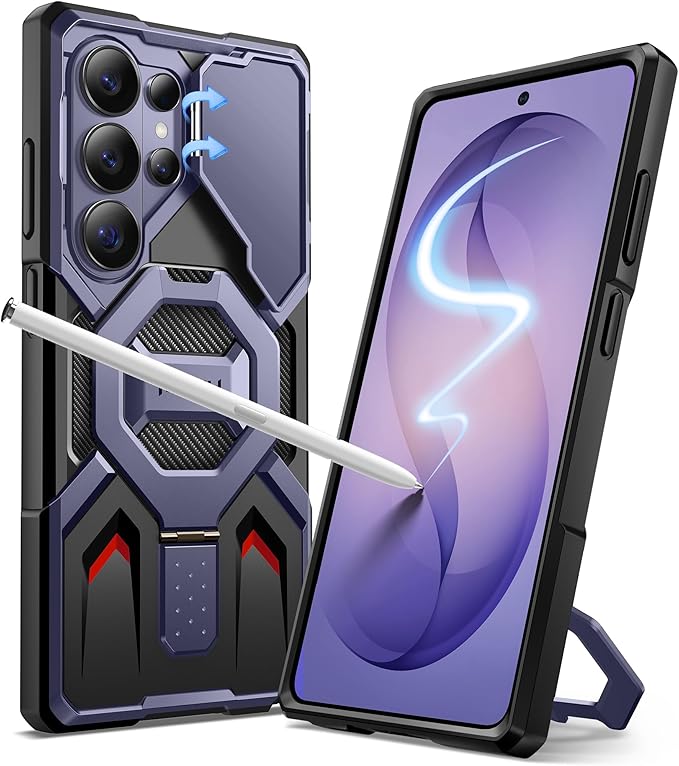 TONGATE for Samsung Galaxy S26 Ultra Case with Magnetic Stand, Compatible with MagSafe [Built-in Camera Cover & Ring Holder][Military-Grade Protection]Anti-Slip Rugged Case for S26 Ultra,Cobalt Violet