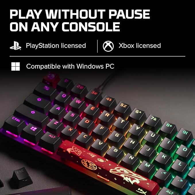 HyperX Alloy Origins 65 - Mechanical Gaming Keyboard – Compact 65% Form Factor - Linear Red Switch - Double Shot PBT Keycaps - RGB LED Backlit - NGENUITY Software Compatible,Black