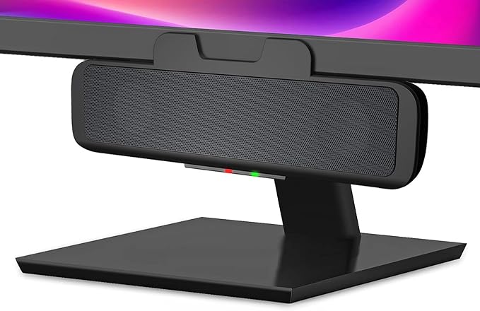 Cyber Acoustics USB Speaker Bar (CA-2890) – Stereo USB Powered Speaker, Easily Clamps to Monitor, Convenient Controls