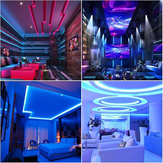 WS2812B IC RGB 5050SMD ECO Individual Addressable LED Strip Light, 16.4FT 300LED 60LED/m Flexible Full Color IP65 Waterproof DC5V White PCB for DIY Project (No Power Adapter or Controller)