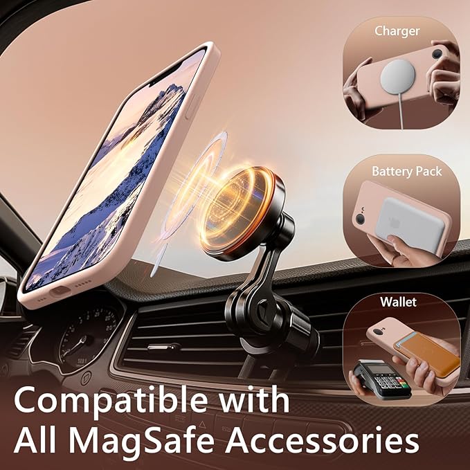 FireNova Magnetic for iPhone 17e Case/iPhone 16e Case, Compatible with MagSafe, [Silicone Camera Protection] Microfiber Lining Phone Case, 6.1", Pinksand