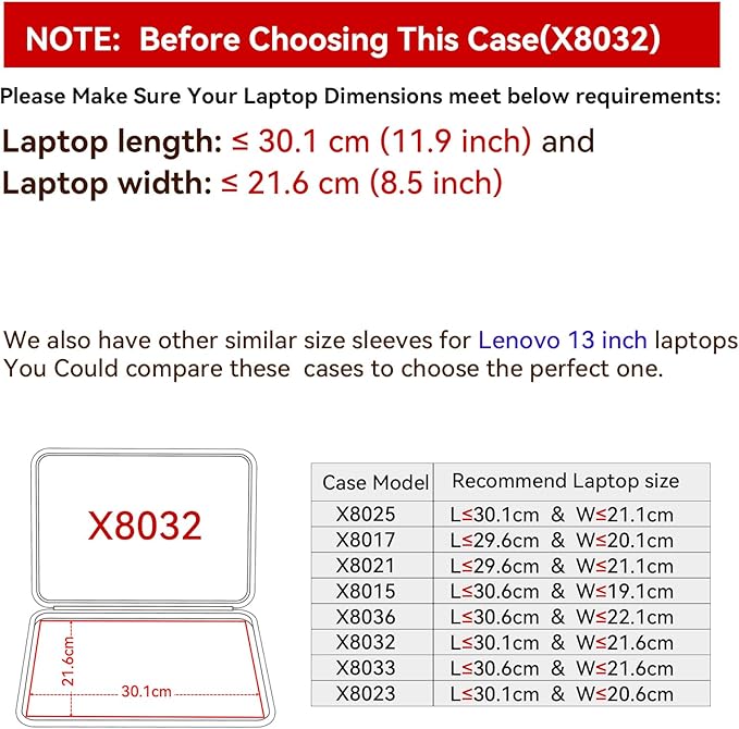 Smatree Hard EVA Protective Sleeve Case Compatible for 13 inch Lenovo ThinkPad X13 Yoga Gen 4 2-in-1 Laptop/ThinkPad X13 Gen 4 Notebook Bag (X8032)