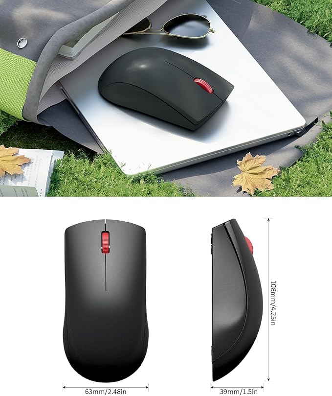 wegear USB Mouse WL150, Wireless Mouse for Laptop PC Mac, 2.4G Nano USB-A Ambidextrous Cordless Mouse, 1,000 DPI Ergonomic Portable Optical Computer Mice for Business Travel, Home Office