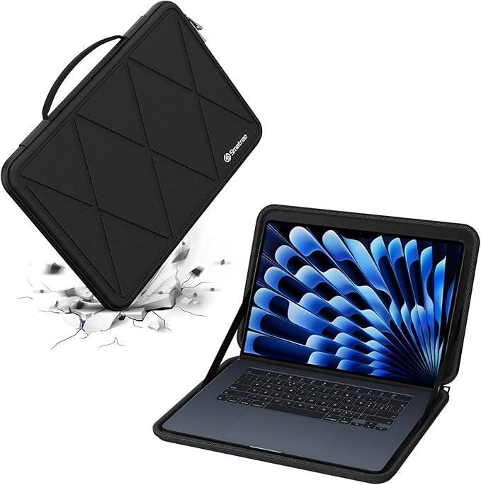 Smatree Hard EVA Protective Sleeve Case Compatible for 15.3 inch Apple MacBook Air 15 M5 2026/M4 2025/M3 Chip 2024/ M2 Chip 2023,MacBook Air A3114/A2941 Laptop and Anti-Shock Bag, Case(X8266)