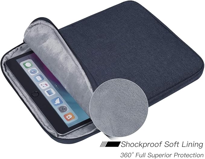 Tablet Sleeve Case for iPad Pro 11 Inch, iPad 9th/8th/7th Gen 10.2, iPad Air 5/4 10.9 Inch, Samsung Galaxy Tab A8 10.5" Protective Bag, Fit Apple Smart Keyboard, Blue