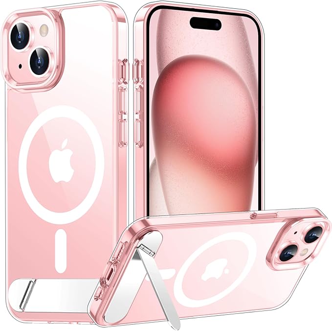 Magnetic Compatible with iPhone 15 Case, [Built-in Invisible Kickstand][Compatible with MagSafe] [Military Grade Shockproof] Slim Thin Phone Case for iPhone 15 6.1"