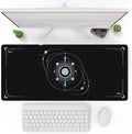 Pixio Mouse Pads - 36 x 16 inch XXL Cosmic Orbit Black Multifunctional Large Desk Mats for Gaming, Office, Desktop Anti-Slip Waterproof Washable Computer Mouse Mat