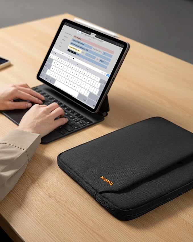 tomtoc 11 Inch Tablet Case Sleeve for 2026 iPad Air M4&M3, 2025 iPad Pro M5/M4, iPad (A16), Galaxy Tab S11/A11+, Fits Magic Keyboard and Smart Keyboard Folio