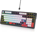 Wired Creamy Gaming Keyboard with Number Pad, 96% Hot-swappable Mechanical Keyboard, Full Layout Custom Keyboard Gasket Mounted with Red Switch Knob Control(White)