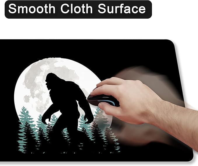 Desk Mat for Desktop,Extended Gaming Big Foot Forest Mouse Pad,Non-Slip Rubber Base Mousepad with Stitched Edges for Office Home Desk Decor,31.5X15.7 Inch