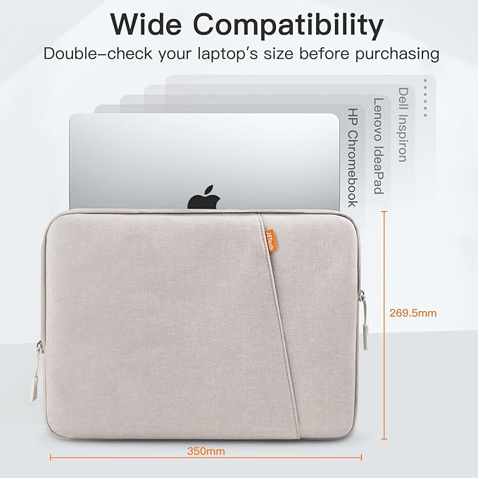 JETech Laptop Sleeve for MacBook Neo (A18 Pro), 14-InchMacBook Air/Pro, MacBook Pro M1-M5 2021-2026, Waterproof Bag Case with Pocket, Compatible with 14 Inch Notebook (Starlight)