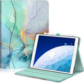 Fintie Case for iPad Air (3rd Gen) 10.5" 2019 / iPad Pro 10.5" 2017- [Sleek Shield] Premium PU Leather Slim Fit Multi Angle Stand Cover with Pocket, Pencil Holder, Auto Wake/Sleep, Emerald Marble