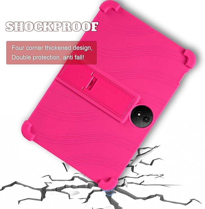 ATOOZ for TCL NXTPAPER 11 Plus Tablet Case 2025 (9649X) with PC Stand Soft Silicone Kids Case for TCL NXTPAPER 11 Plus 11.5 Inch (Rose Red)