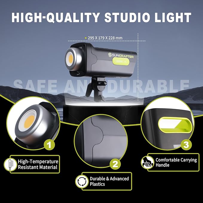 200W/310W Max COB LED Light, 2700K-6500K Bi-Color, 46,000 Lux@1m. Outperforms Neewer RGB with CRI96+/TLCI99+ & Smart App Control. Perfect for pro Photography/Video.