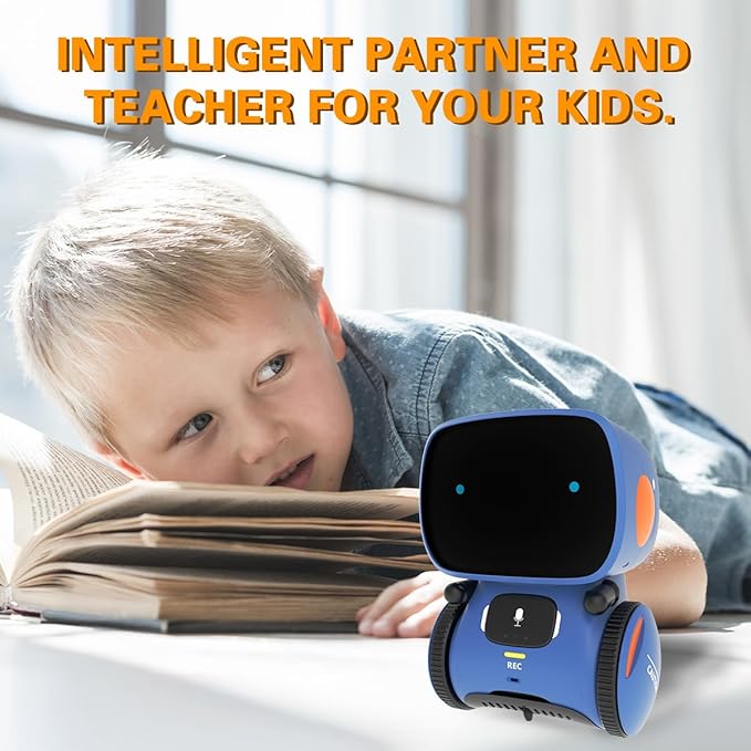98K Robot Toys for Girls and Boys Rechargeable, Touch and Voice Control Robots Interactive Talking Smart Partner and Teacher with Singing, Dancing, STEM Toy Gifts for Kids Age 3 and Up