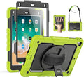 SEYMAC Case for iPad 6th/5th Generation 9.7 Inch, Full-Body Shockproof Heavy Duty Protective Case with Screen Protector, Rotating Stand/Hand/Shoulder Strap for iPad Air 2/ Pro 9.7, Green