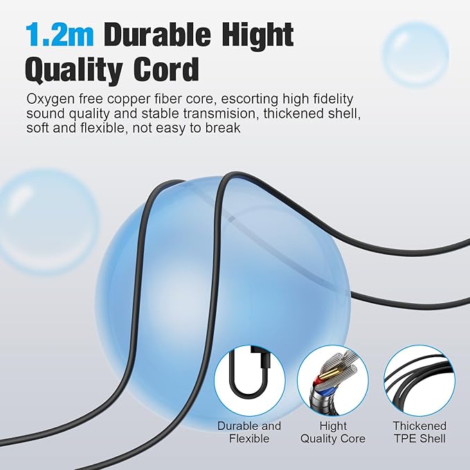 USB C Headphones for Samsung S26 Ultra S25, Wired Earbuds USB C, Type C Headphones Wired [Clear Mic] Noise Cancelling HiFi Ear Buds Pods for iPhone 17 16 15, Android/School/Travel [Black] 2 Pack