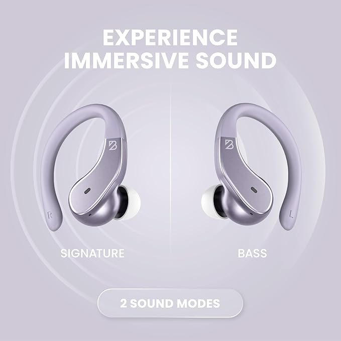 Back Bay Audio - Runner Wireless Earbuds for Running, Workout Wrap Around Earbuds Bluetooth Headphones for Sports, Around The Ear Wireless Bluetooth Running Headphones, Hook Over Earphones Earhooks