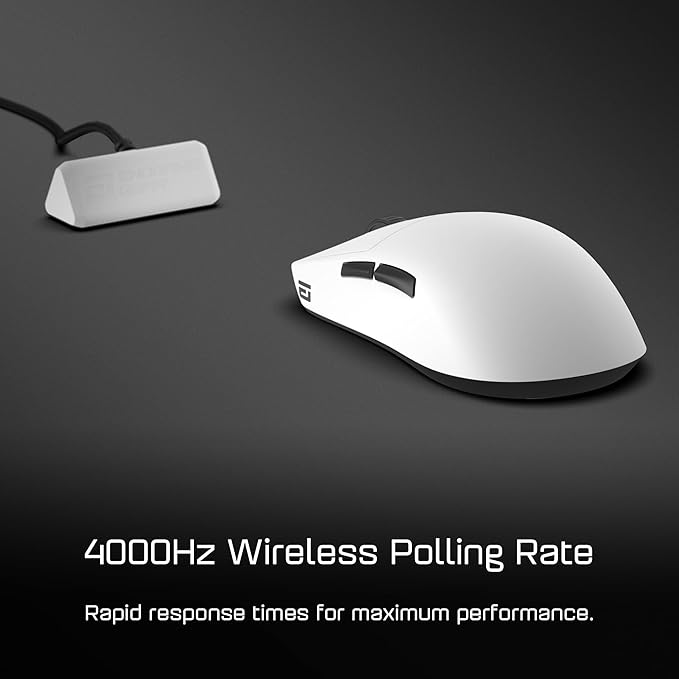 ENDGAME GEAR OP1w 4k Wireless Gaming Mouse White – 4000Hz Polling Rate, Gamer Mouse Wireless | Kailh GX Switches | PixArt PAW3395 Optical Mouse Sensor