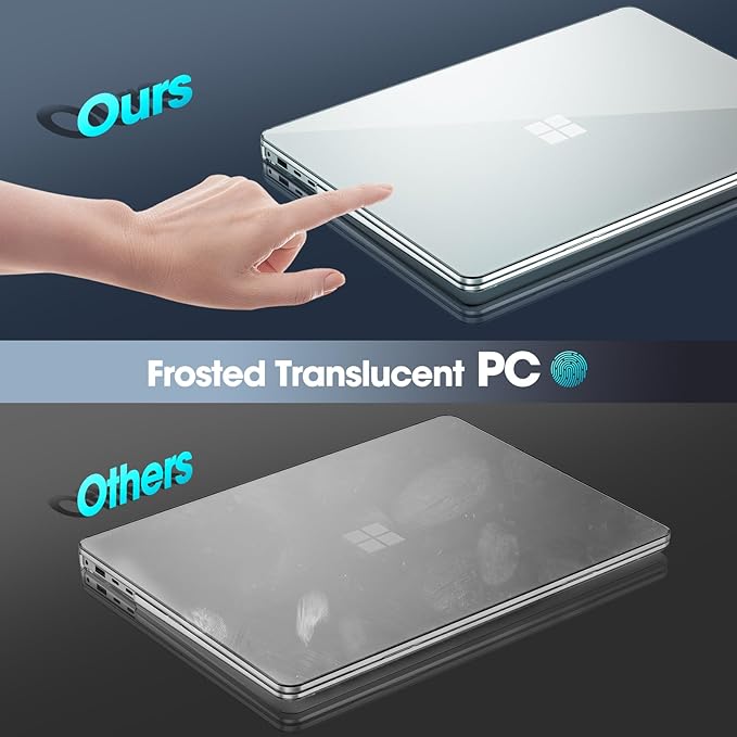 ProCase Protective Case for 15 Inch Microsoft Surface Laptop 7 2024 Release, Hard Shell Transparent Cover with Durable and Lightweight Design -Crystal