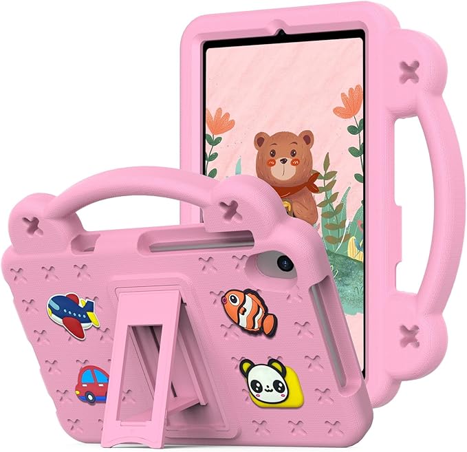 Kids Case Compatible with Samsung Galaxy Tab A 8.4 Inch 2020 SM-T307/SM-T307U, Shockproof Lightweight EVA Protective Sleeves with Stand & Handle - Pink