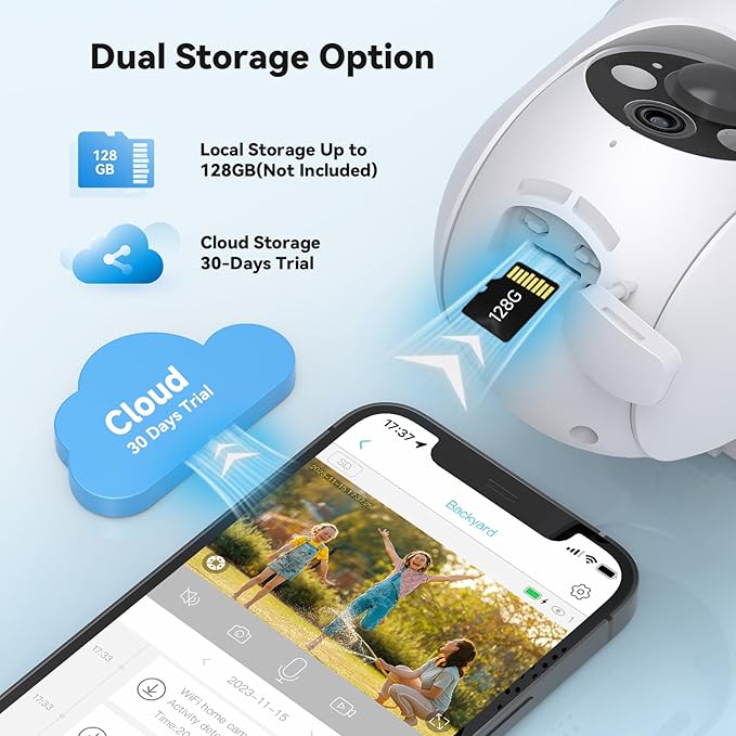 LIWAN Solar Security Camera Wireless Outdoor, 2.4G WiFi Outdoor Cameras for Home Security, 2K Surveillance Camera Outside, Solar Powered, Color Night Vision, PIR Detection, 2-Way Talk