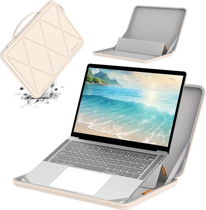 Smatree MS89T Hard EVA Protective Sleeve with Stand Compatible for 16 inch HP ProBook 4 G1a/G1i, for 16 inch HP EliteBook 6/8 G1i/G1a Waterproof Sleeve, White