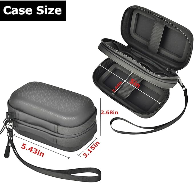 GWCASE Dual SSD Case for SanDisk Extreme Portable SSD & Extreme PRO 1TB/2TB/4TB/8TB/500GB,for Crucial X9 X10 Pro & USB Drives, SD Card Accessories, for Students & Office Use Business Travel(Case Only)