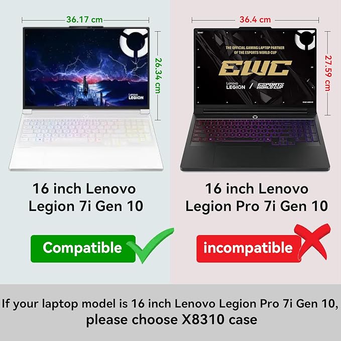 Smatree Hard EVA Protective Sleeve Compatible for 16 inch Lenovo Legion 7i Gen 9,for Legion Slim 7i/5i/5 Gen 9/8,Legion5 Pro Gen7,for 15.6 inch LOQ Series Laptop(Not Fit LegionPro 7i Gen10) (X8292)