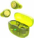JLab, Go Pop ANC, True Wireless Earbuds, Active Noise Cancelling, Bluetooth Earbuds, Transparent Neon Green