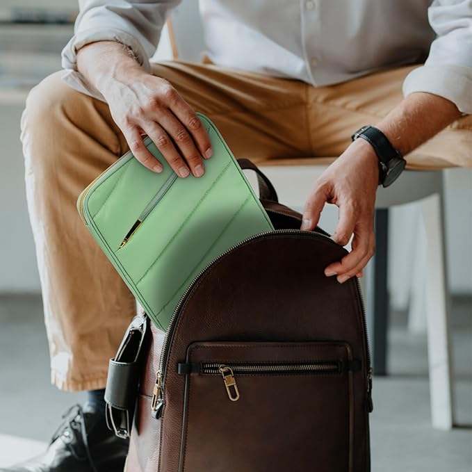 Puffy Tablet Sleeve Case for 9-11 Inch Tablets, Padded Pouch Bag for iPad Pro 11-in (M4), iPad 10.9 (10th Gen), iPad Air 11-in (M2), Galaxy Tab S9/S8 (Matcha Green-11)