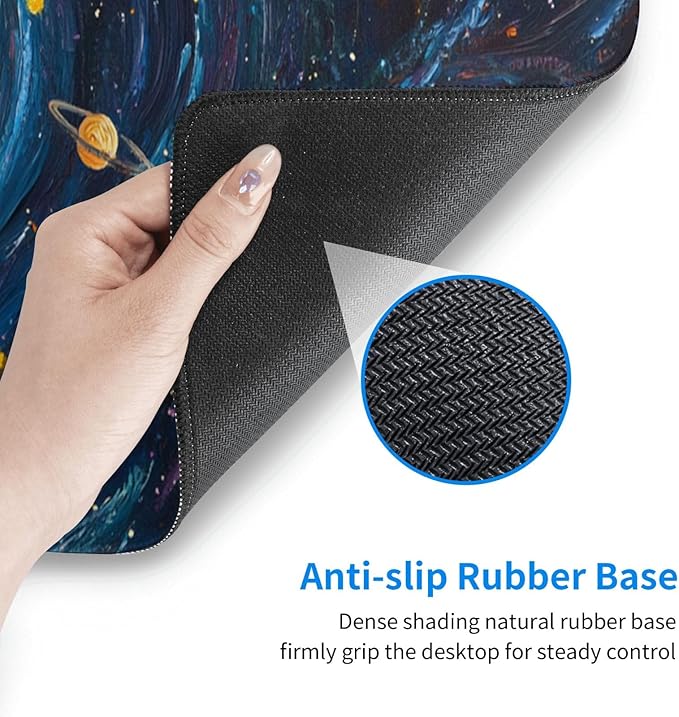 Mouse Pad Gaming - Large Mouse Pad for Desk with Waterproof Surface & Durable Design Desk Mat for Desktop & Office Accessories (Cosmic Odyssey)