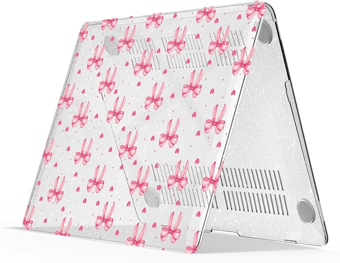 IBENZER Compatible with Old Version MacBook Air 13 Inch Case (2010-2017 Release). Models: A1466 / A1369, Plastic Hard Shell Case with Keyboard Cover for Mac Air 13, Bow, A13BOW+1