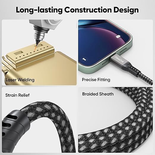 USB C Monitor Cable 6Ft, 4K@60Hz Video Display/20Gbps Data Transfer/100W Fast Charging USB Type C Power Cord USBC 3.2 Gen 2 Full Function for Monitor Laptop Docking Station External SSD