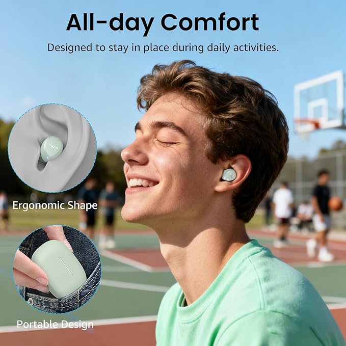 TOZO A1 Wireless Earbuds Bluetooth 5.3 Light Weight in Ear IPX5 Waterproof Headphones 2 Mic for AI Calls, Immersive Premium Sound Bass Headset with Charging Case, 32 Presets EQ Customization via App