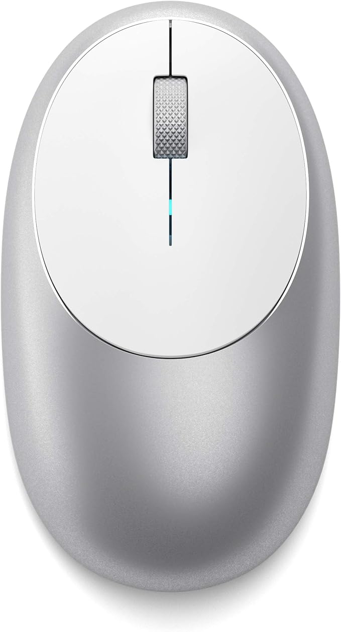 Satechi M1 Wireless Bluetooth Mouse, USB-C Rechargeable, Compact & Portable, for MacBook Air/Pro/Nro, iPad Air/Pro, iPad mini, Mac mini, iMac & Windows - Silver