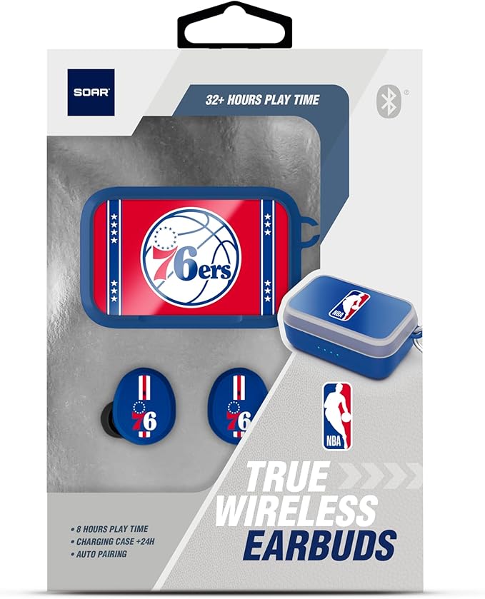 SOAR NBA Wireless Sport Earbuds: Comfortable Fit & Convenient Charging