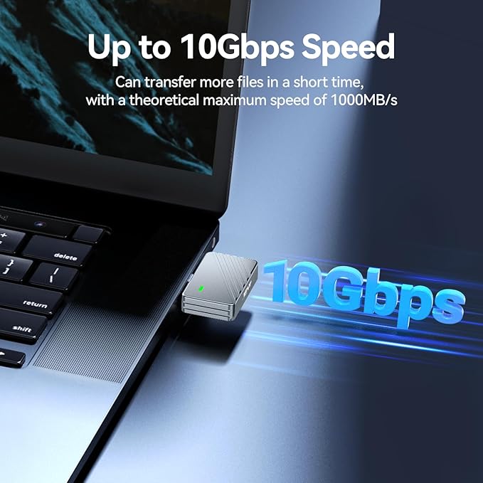 JEYI 2230 M.2 NVME SSD Enclosure, USB C 10Gbps External Housing Adapter Case, Tool-Free Installation, Compatible with Windows/macOS/Linux