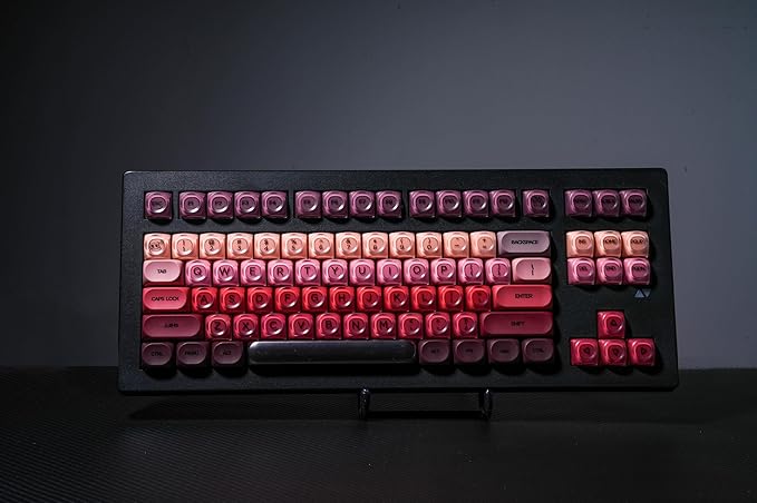 ZORNHER CG870 Lipstick Mechanical Keyboard,TKL Pink Gaming Keyboard,Foundation Creamy Thocky Keyboard,Creamy Sounding Switches,Cute Kawaii Girly Jelly Keycaps