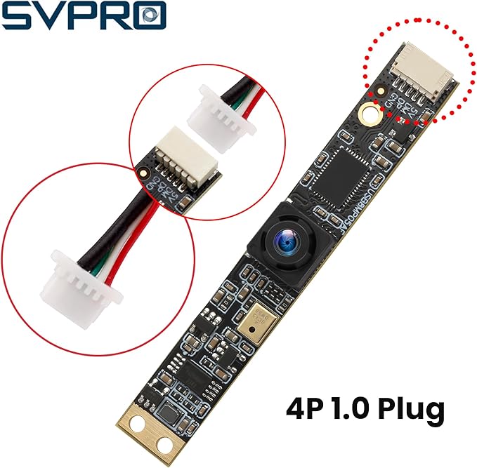 SVPRO 8MP USB Camera Module with Microphone Wide Angle Computer Camera Fixed Focus 4K Lightburn Camera for Laser Engraver Embedded UVC Webcam Board Small Security Camera for PC,Raspberry Pi