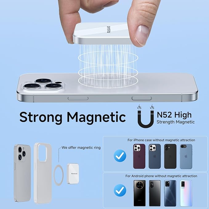 500GB Magnetic External SSD,2000MB/s Type-C USB 3.2 Gen 2x2 Portable SSD,Ultra-Slim External Hard Drive,4K ProRes Recording & Store,External Solid State Drive for iPhone15/16/17/Android/PC/Mac -PS2005