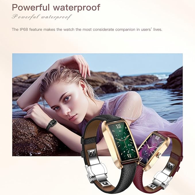 Yihou Fitness Trackers for Women Dainty Smart Watch Fitness Watch with Multiple Sport Modes Sleep Monitoring Heart Rate Monitor Step Counter Female Health for Android iOS Black Brown