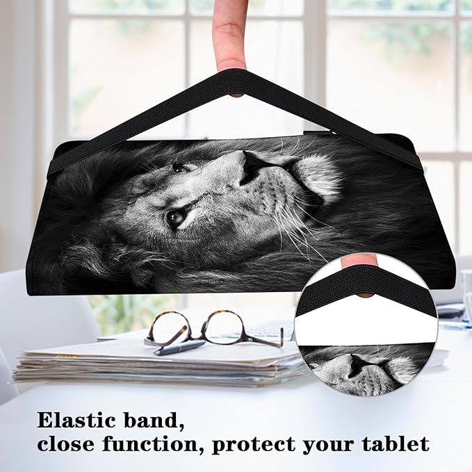 Case for iPad Air 11 Inch M4/M3/M2 (2026/2025/2024),iPad Air 5th/4th Generation Case 10.9 Inch 2022/2020, PU Leather Stand Shockproof Cover with Card Slots - Lion