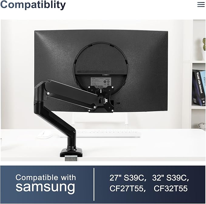Monitor Arm/Mount VESA Bracket Adapter Compatible with CF27T55 | CF32T55 | 32" S39C | 27" S39C Curved 27" and 32" Curved Display Monitor T55 and S39C Series VESA 100 * 100mm 75 * 75mm