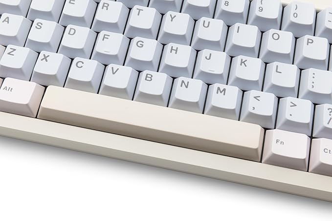 KEEBMONKEY WOBKEY Zen 65 65% Quick Release Wireless Mechanical Keyboard with RGB, CNC Aluminum Case, Hot-Swappable, VIA Support, BT/2.4G/USB-C Gaming Keyboard for Mac/Windows (Lite White)