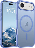 SUPFINE Magnetic for iPhone Air Case (Compatible with MagSafe)(Military Grade Drop Protection) Slim Translucent Matte Shockproof with Anti-Fingerprint Phone Cover for 17 Air,Blue Purple