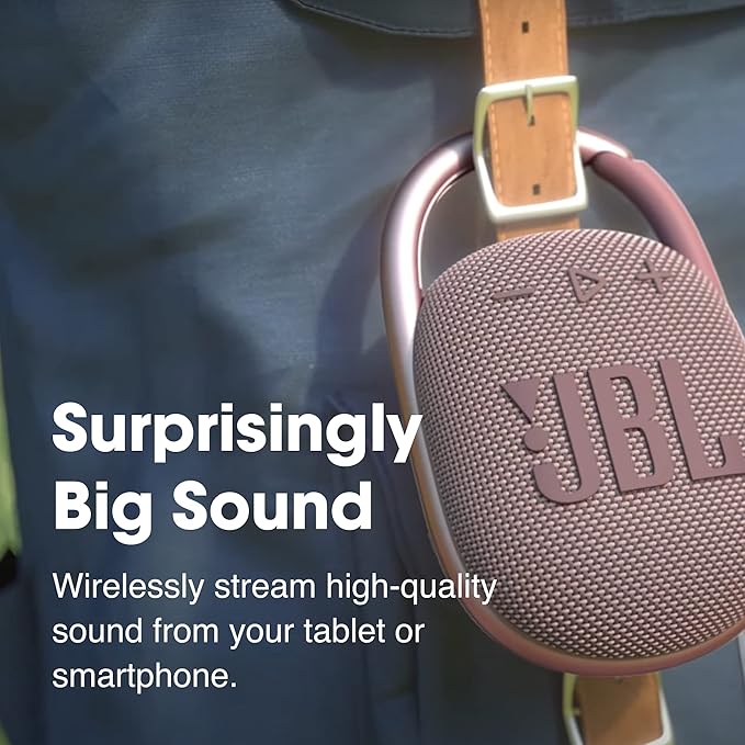 JBL Clip 4, Teal - Portable Bluetooth 5.1 Speaker - Up to 10 Hours of Play - Waterproof & Dust Resistant - Includes Noise & Echo-Canceling Speakerphone