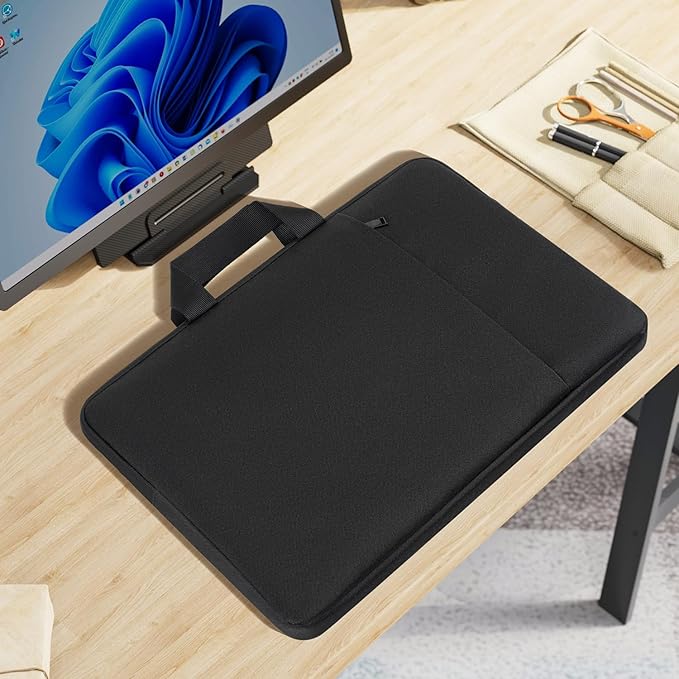 23.8-24 inch Portable Monitor Case Compatible with Ygretyrjh Redalf Hyangin Setcold KEFEYA AOKER Large Portable Monitor with Detachable Stand, Travel Padded Carrying Sleeve Bag